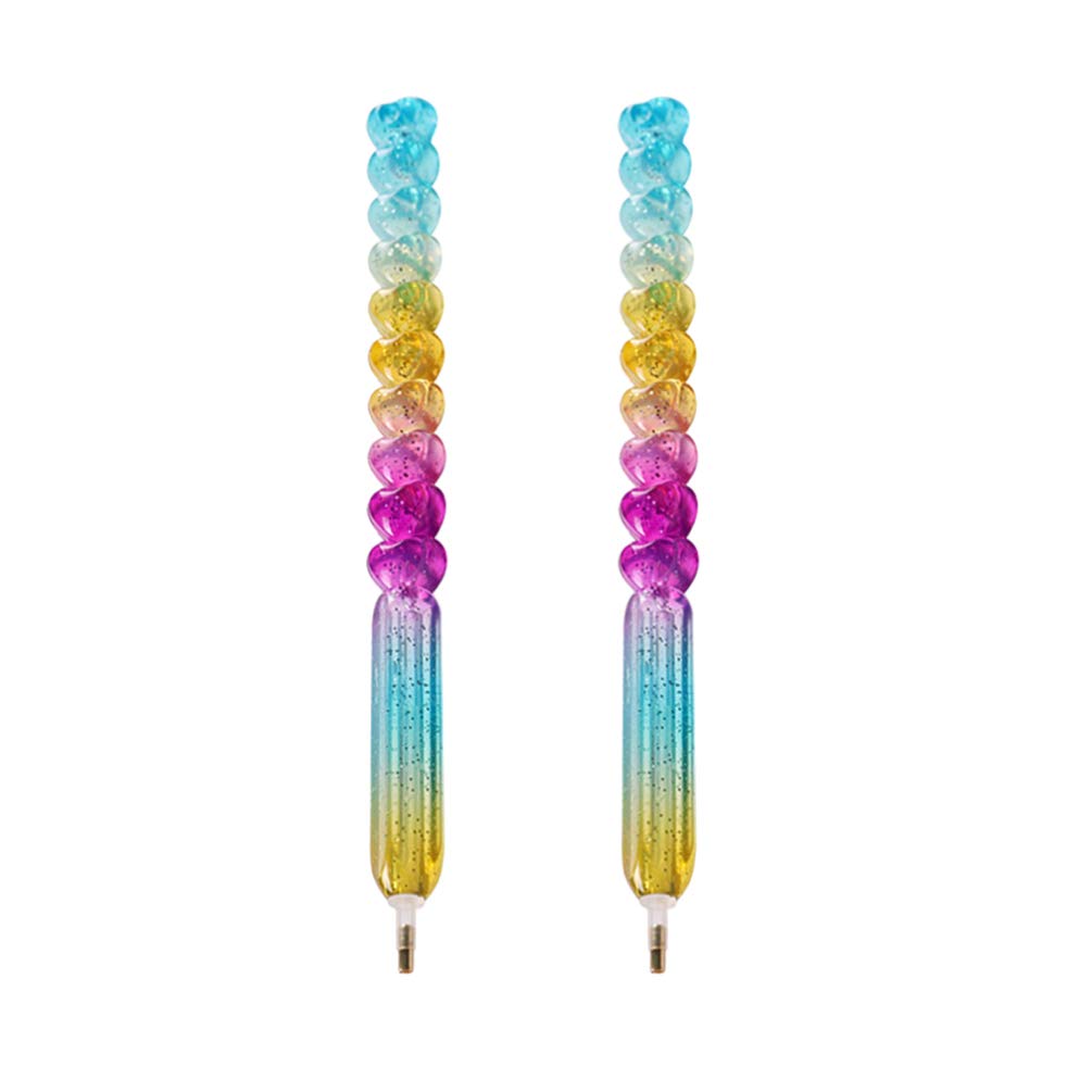 SUPVOX 2PCS Diamond Painting Drill Pens - Heart Style Diamond Embroidery Tools for DIY Art, Nail Decoration & Craft Projects | Perfect for Diamond Painting Kits, Home Decor & Gift Making