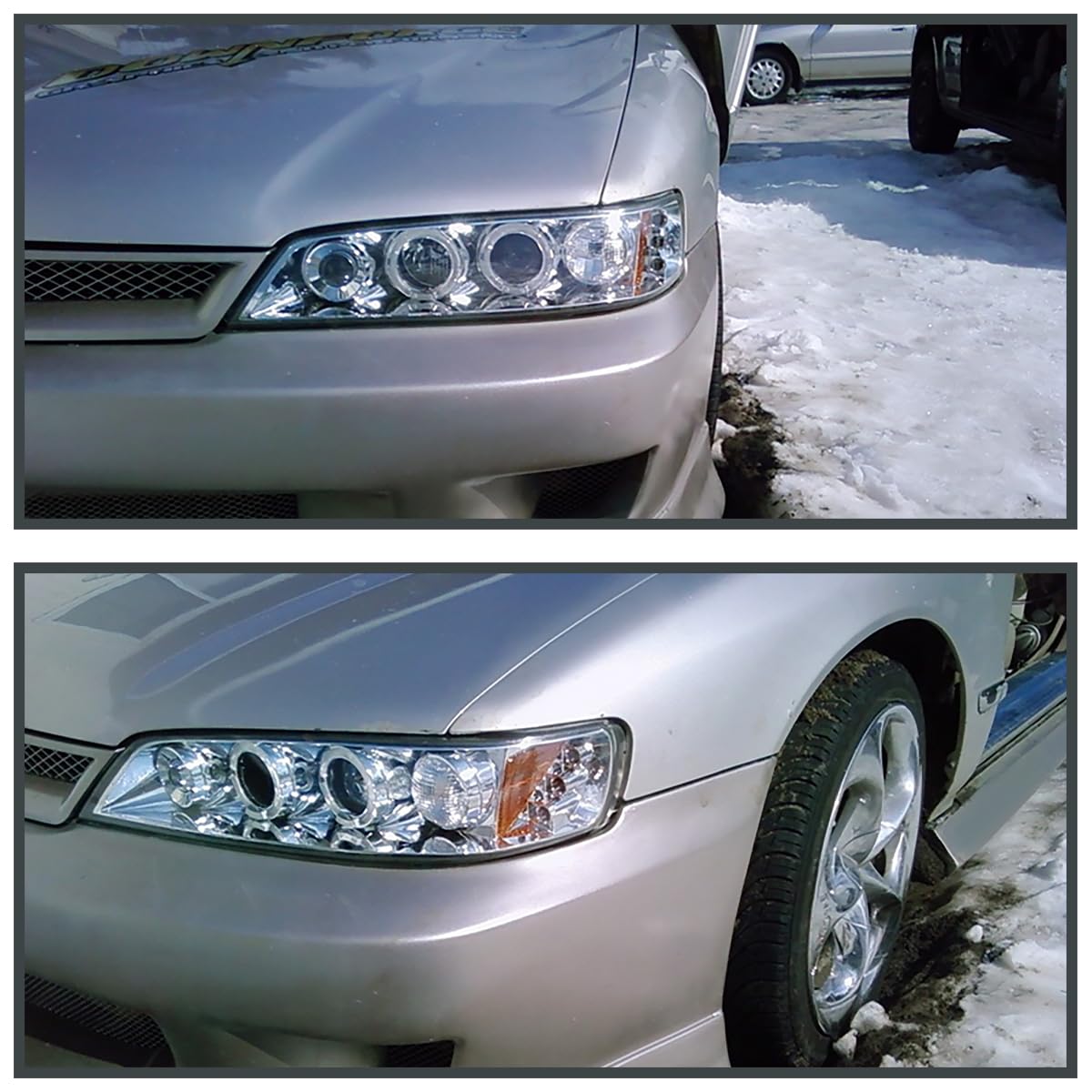 Spec-D LED Projector Headlights for 1994-1997 Honda Accord - Chrome Housing, Clear Lens (Pair) - Upgrade Your Ride