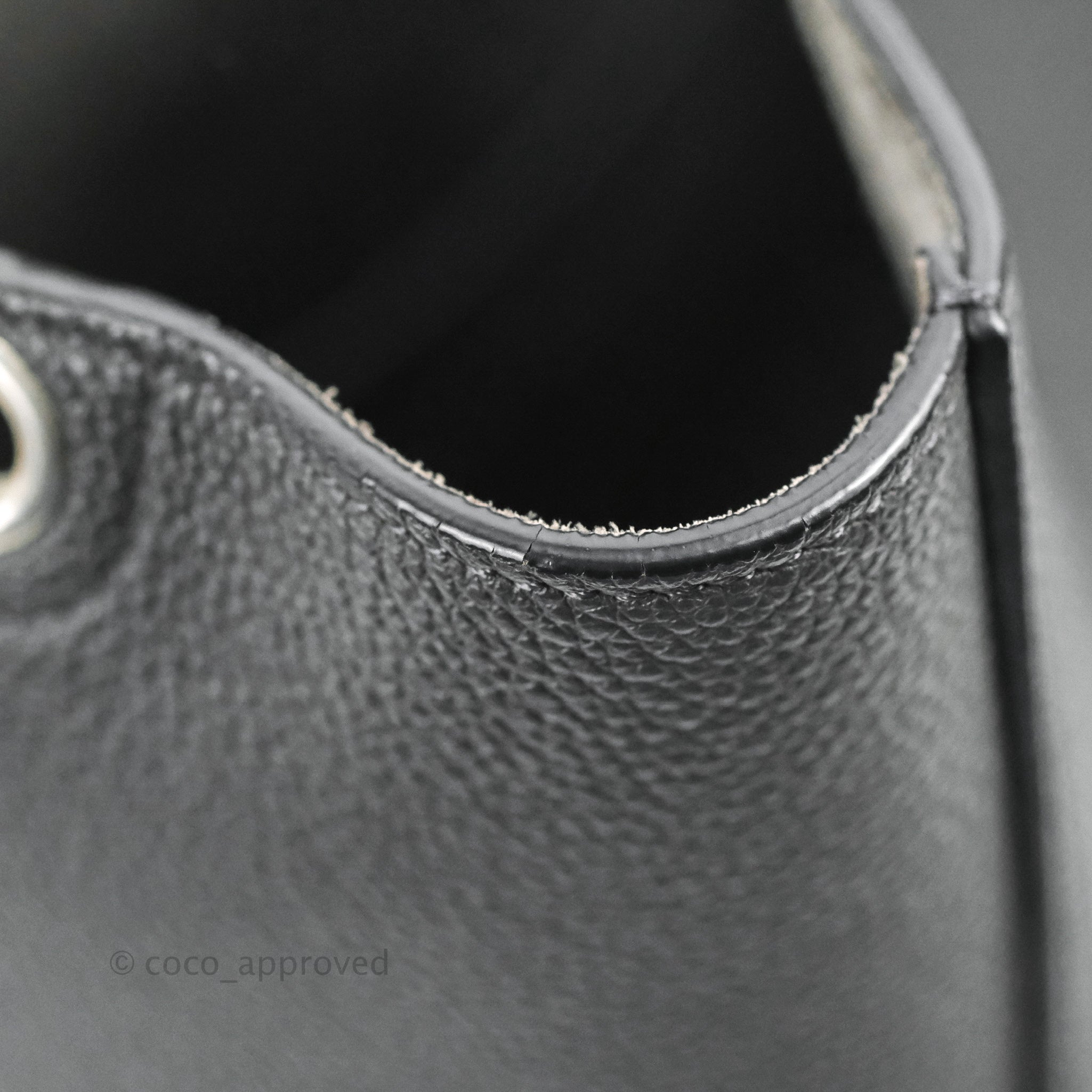 Celine Sangle Bucket Bag in Grained Calfskin - Premium Grey Leather Handbag for Women | Perfect for Work, Travel & Everyday Use