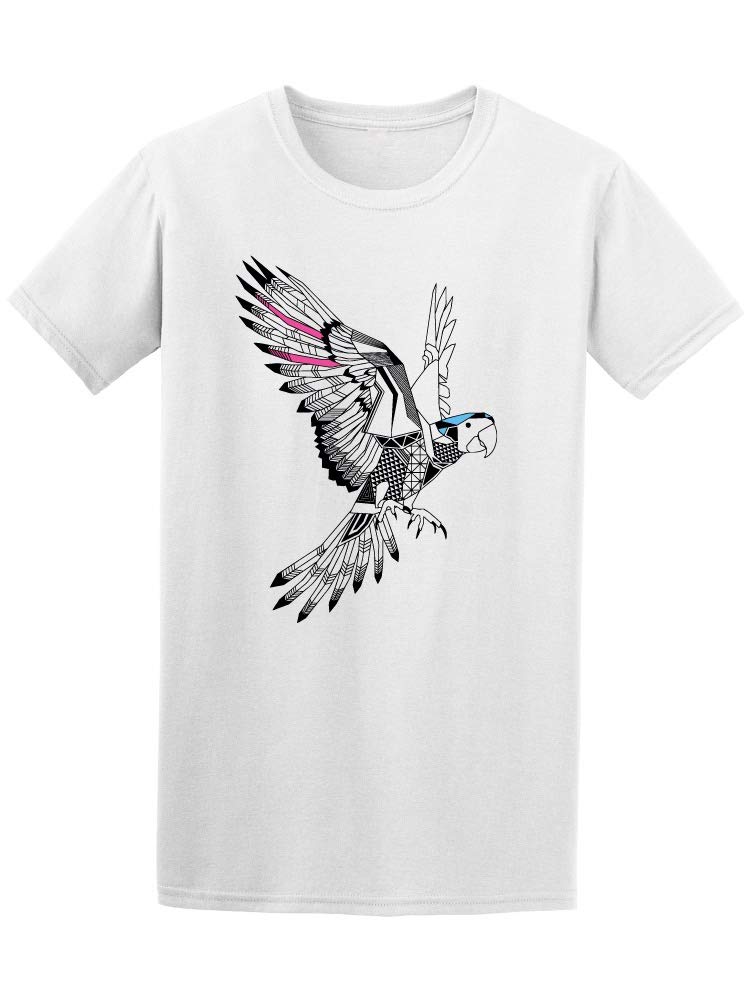 Geometric Parrot Zendoodle T-Shirt for Men - Stylish & Unique Graphic Tee for Casual Wear, Street Fashion & Gifts
