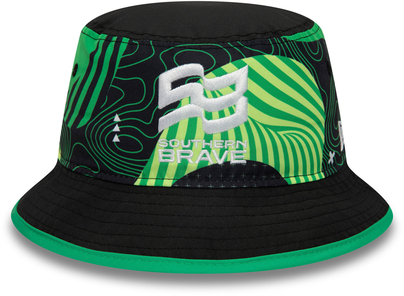 Southern Brave The Hundred New Era All Over Print Bucket Hat | Official Cricket Fan Gear | Perfect for Outdoor Sports & Summer Fashion