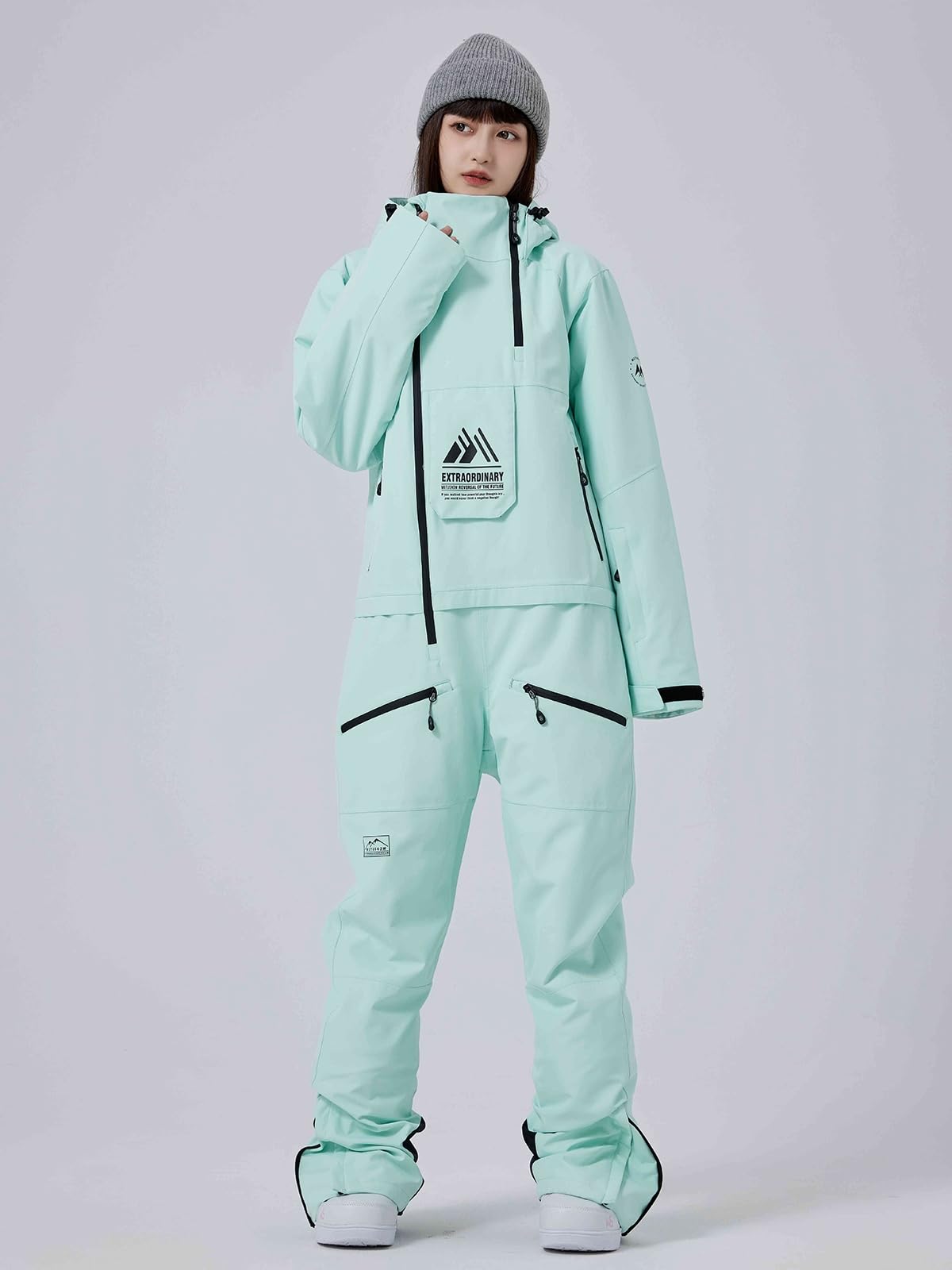 WOWULOVELY Women's One-Piece Ski Suit - Waterproof & Windproof Snow Jumpsuit for Winter Sports | Perfect for Skiing, Snowboarding & Cold Weather Outdoor Activities