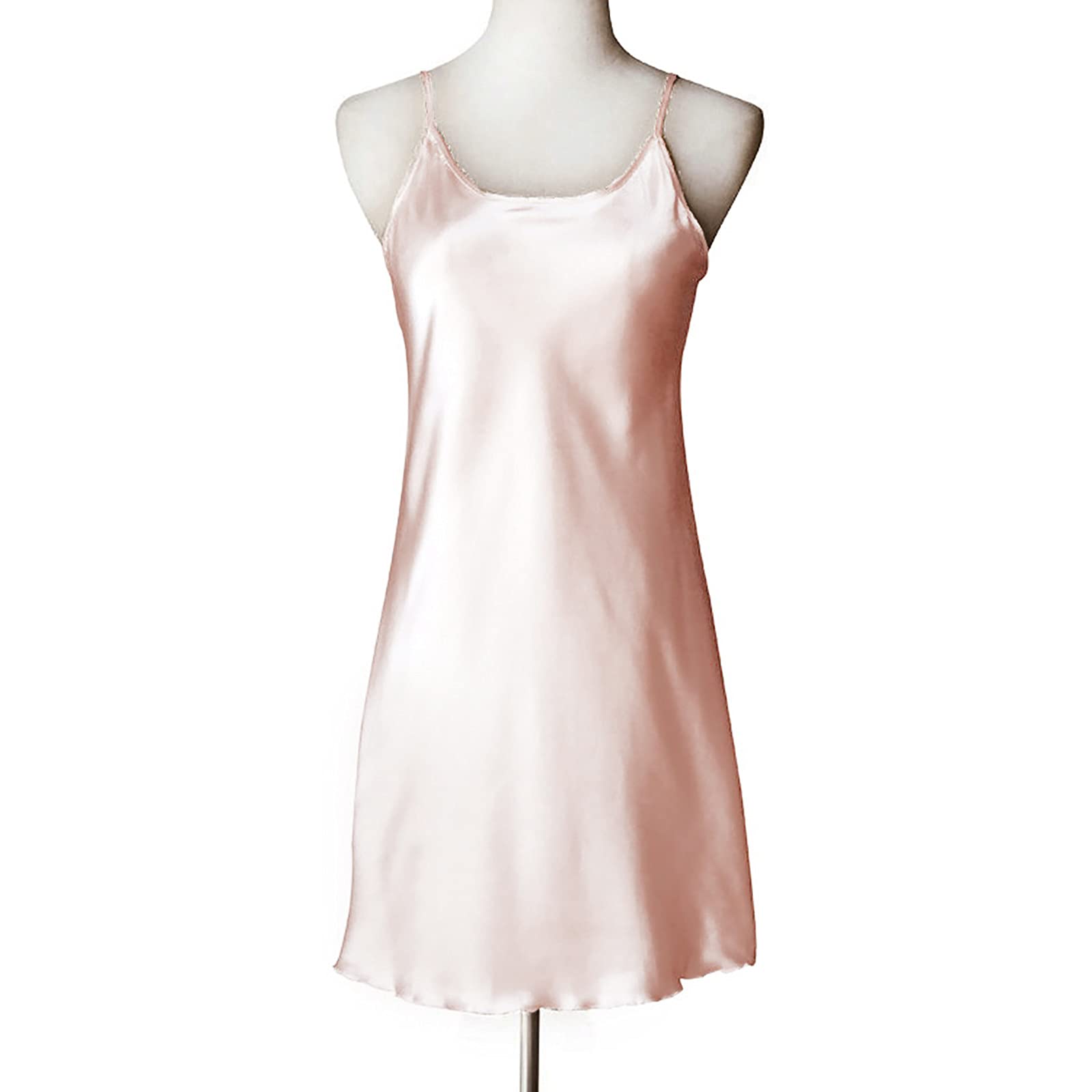 Sexy Women's Silk Satin Babydoll Nightgown - V Neck Criss Cross Lingerie Set for Honeymoon, Sleep & Lounge Wear | Perfect for Romantic Nights, Bridal Shower & Boudoir Photography