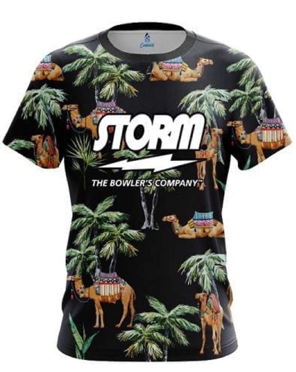 Storm Tropical Camel Bowling Jersey - Breathable & Comfortable Bowling Shirt for Men & Women - Perfect for Bowling Leagues, Tournaments & Casual Play