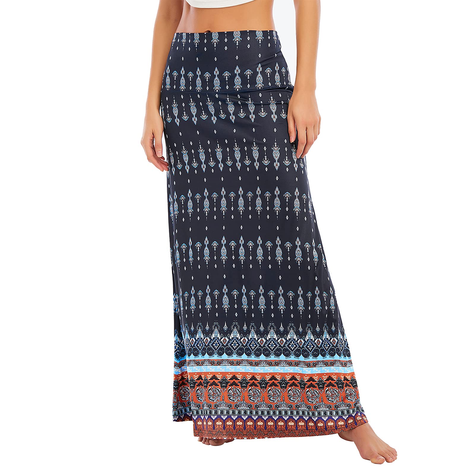 Trendy Women's High Waist Maxi Skirt - Flowy Long Skirt for Women | Perfect for Summer Outfits, Beach Vacations & Boho Fashion