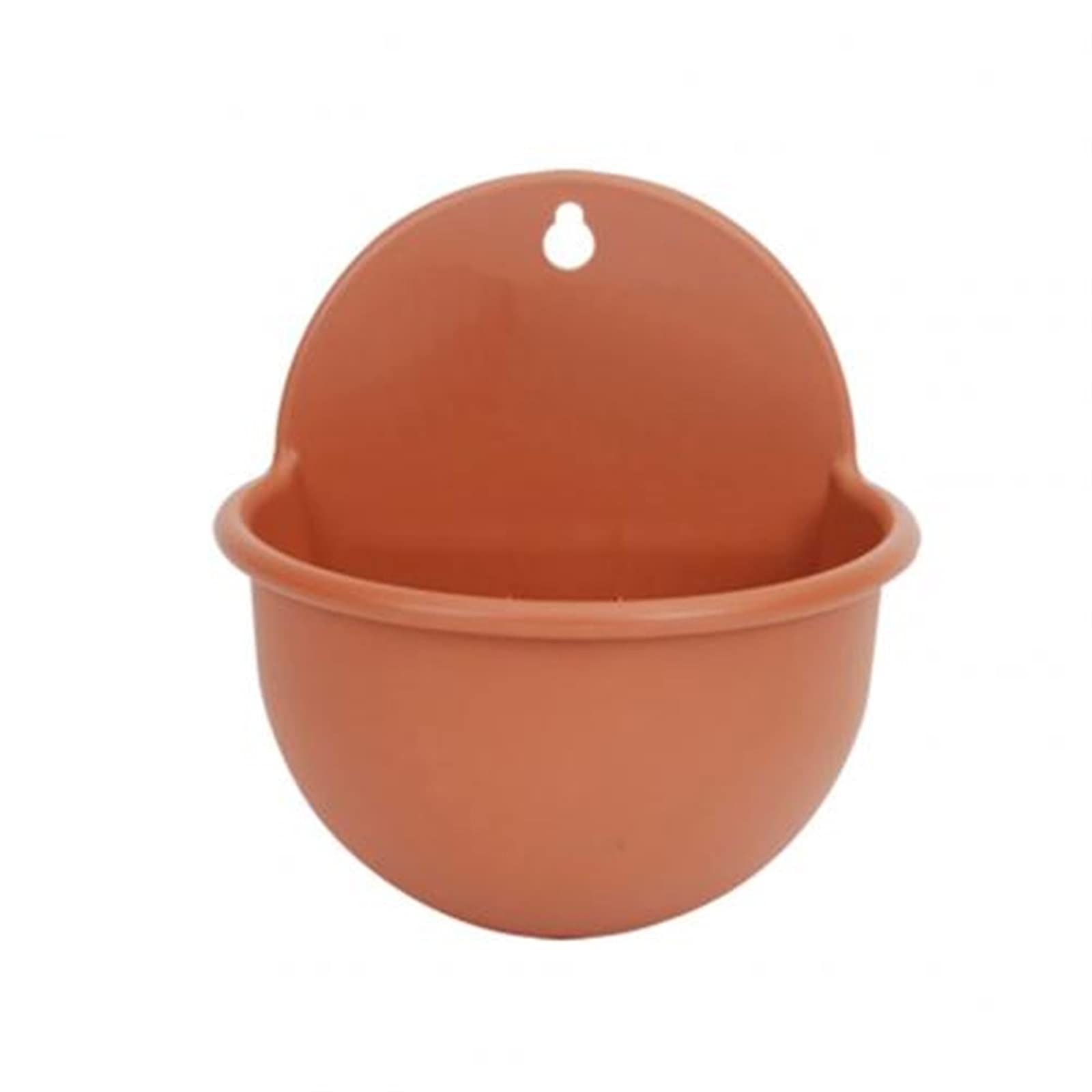 Hanging Planters Wall Mount Plastic Flower Pot Basket for Succulents & Plants - Indoor Outdoor Home Office Garden Balcony Decor - Perfect for Small Space Vertical Gardening (Tawny L)