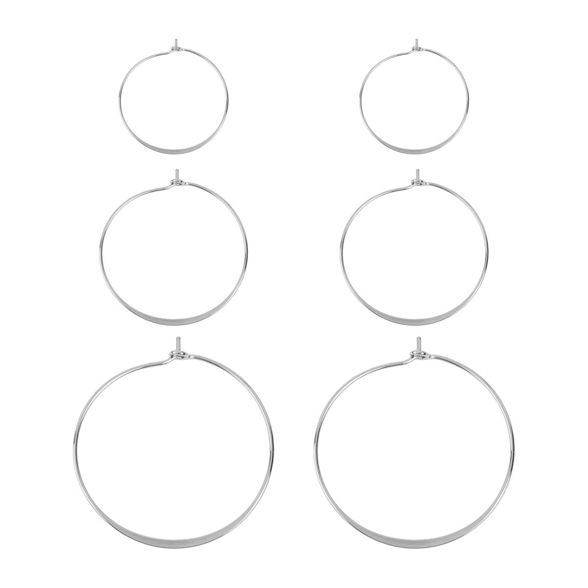 Lightweight Infinity Hoop Earrings - Seamless Thin Circle Hoops Set for Women, Minimalist Gold & Silver Endless Hoop Earrings for Everyday Wear, Gift, Party & Office