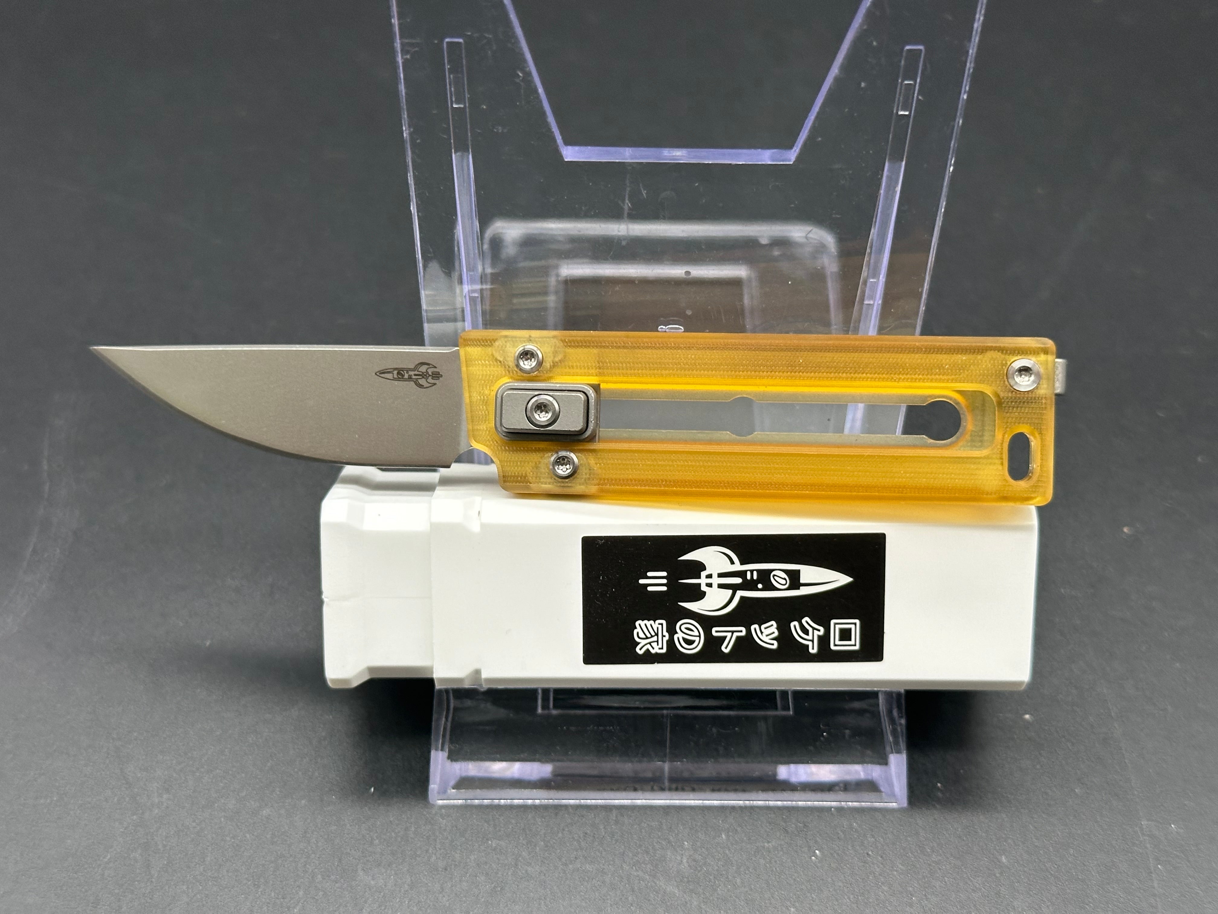 D Rocket Design KatanaO Manual OTF Ultem Knife - Tactical EDC Pocket Knife for Outdoor Camping, Hiking & Survival Gear