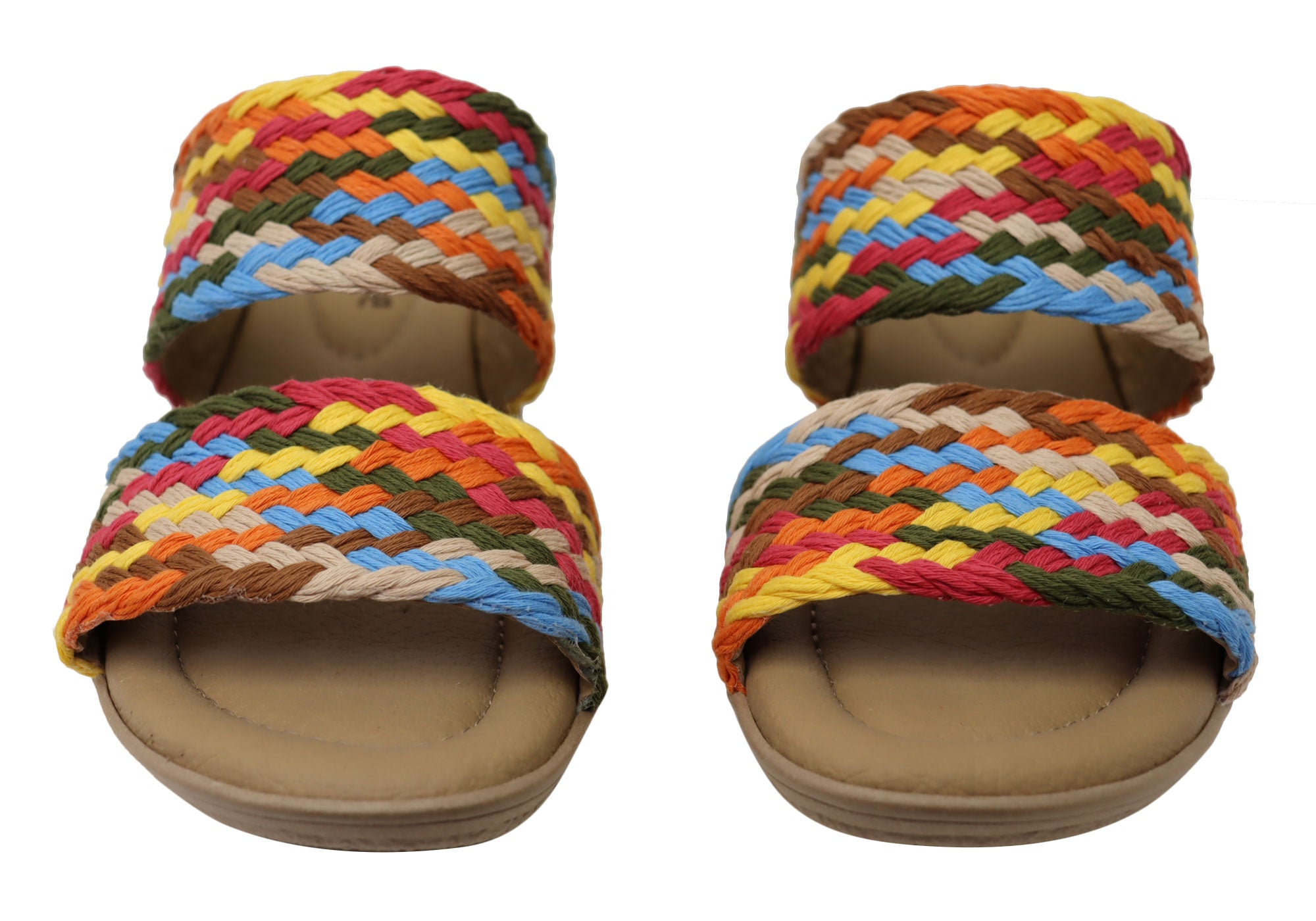 Felicity Women's Comfortable Low Heel Slide Sandals - Soft Cushioned Summer Slides for Casual Wear, Beach, Pool & Home