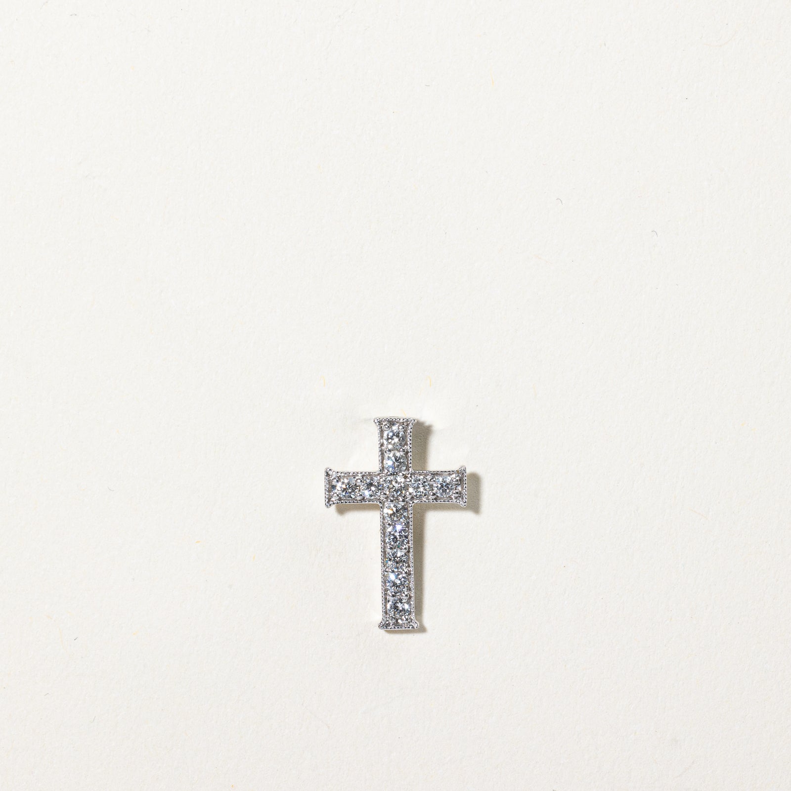 0.24ctw Diamond Cross Pendant Necklace for Women - 14K Gold Plated Religious Jewelry Gift for Baptism, First Communion & Confirmation