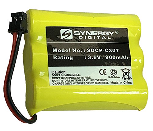 Synergy Digital Cordless Phone Batteries - 4 Pack Ni-CD 3.6V 900mAh Replacement Batteries for Panasonic KX-TS17W & HHR-P505 - Perfect for Home Office Cordless Phones, Business Communication & Long-Lasting Power Supply