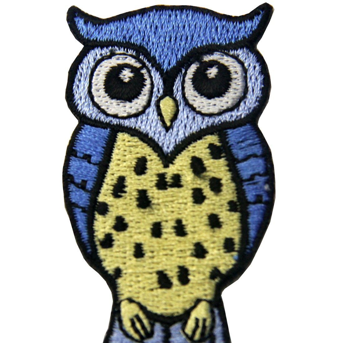 Cute Blue and Yellow Owl Embroidered Iron On Patch - DIY Sew On Applique for Jackets, Bags & Hats | Fun Fashion Accessory for Kids & Adults