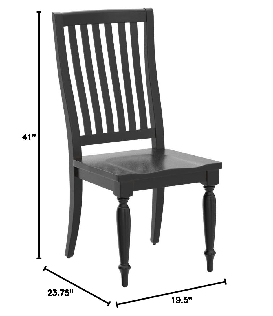 Liberty Furniture Industries Harvest Home Dining Chairs (Set of 2) - Black - Modern Farmhouse Style for Kitchen, Dining Room & Breakfast Nook