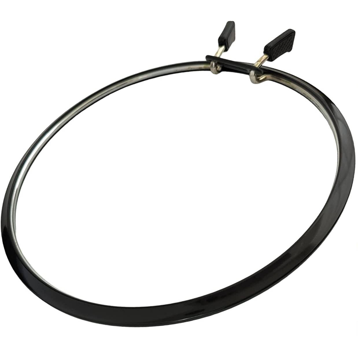 Premium Metal Spring Tension Embroidery Hoops - Cross Stitch & Darning Hoop Set (Black, Large) - Perfect for Hand Embroidery, Needlework & Fabric Crafts