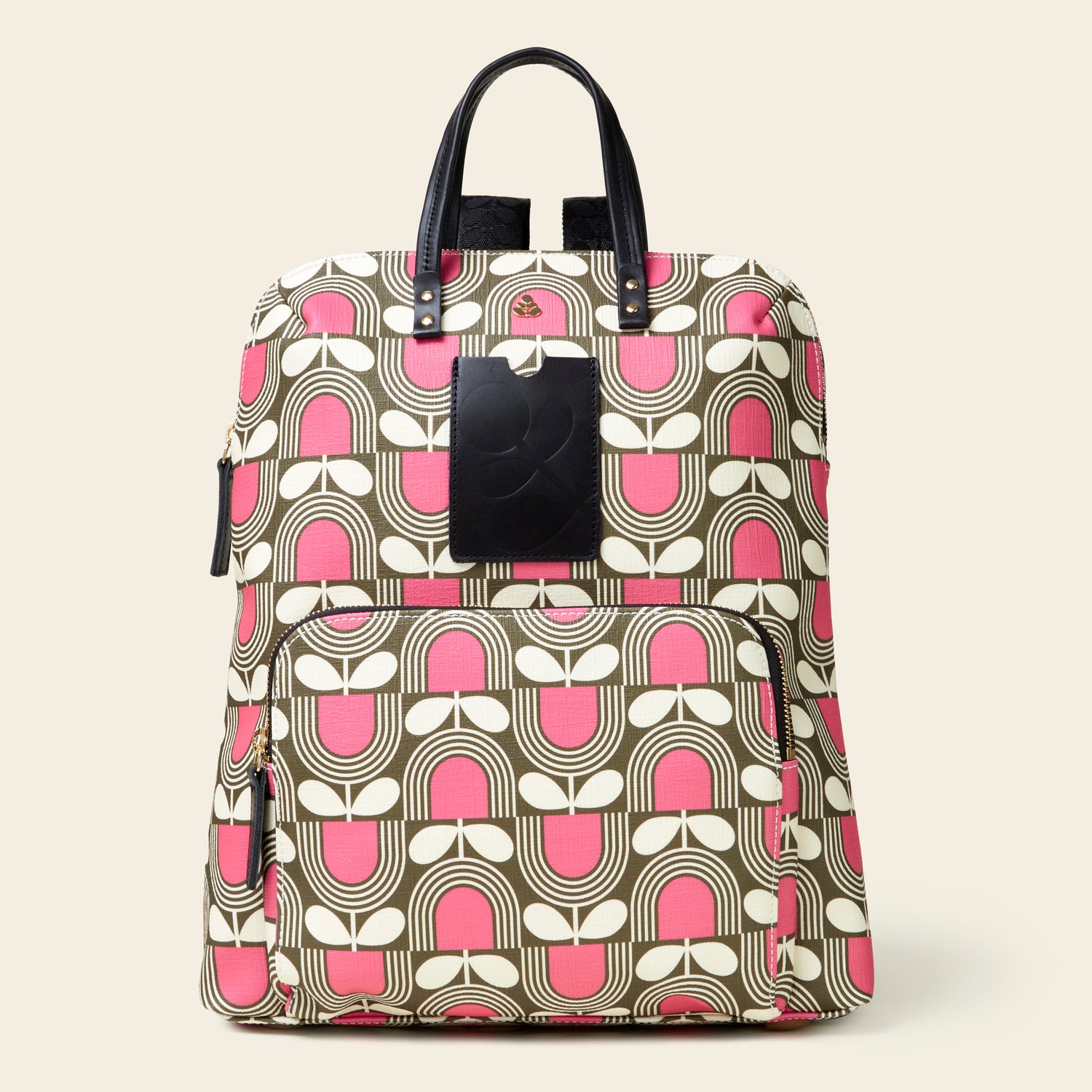 Bestie Backpack - Stylish Striped Tulip Fuchsia Design for Women & Teens | Perfect for School, Travel & Everyday Use