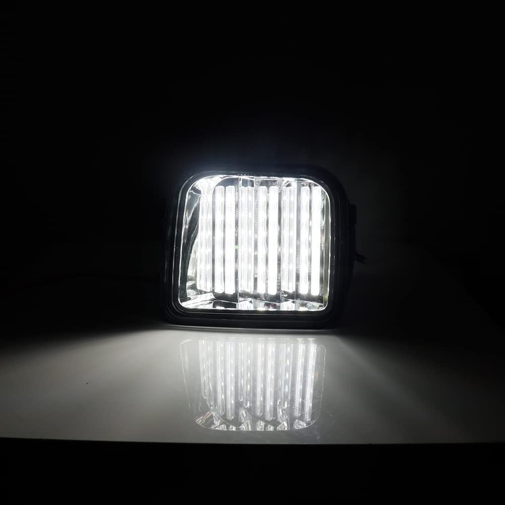 Clear Lens Switchback White/Amber Sequential LED Turn Signal Lights - Compatible with 2006-2010 Hummer H3 & H3T Front Bumper Corner Side Marker - Perfect for Off-Roading, Night Driving & Enhanced Visibility