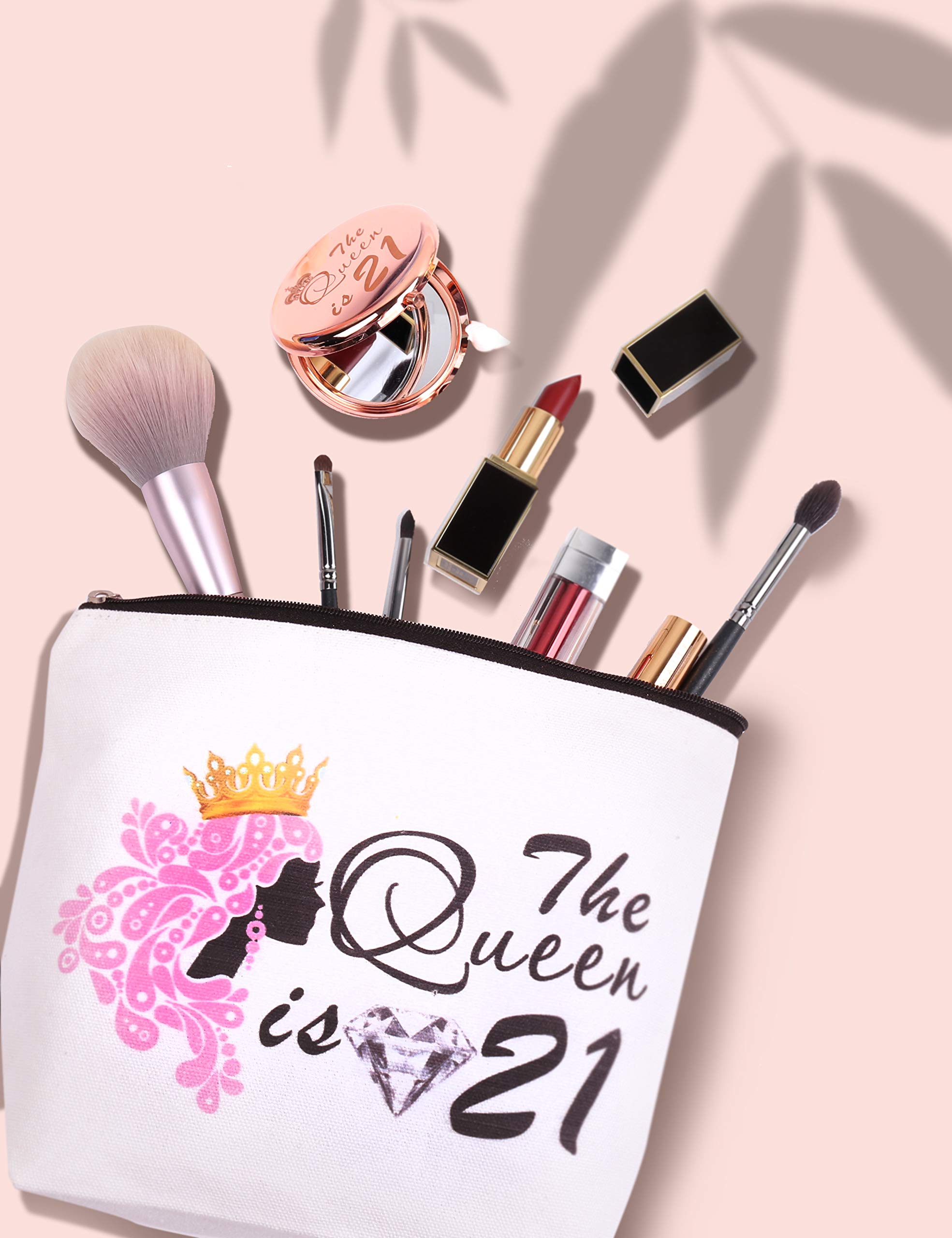 21st Birthday Gifts for Women - Unique & Personalized Presents for Her | 21st Birthday Decorations, Mirror & Tote Bag | Perfect for Celebrations, Parties & Special Moments