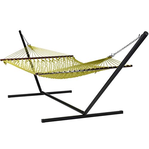 Olive Hammock and Black Stand