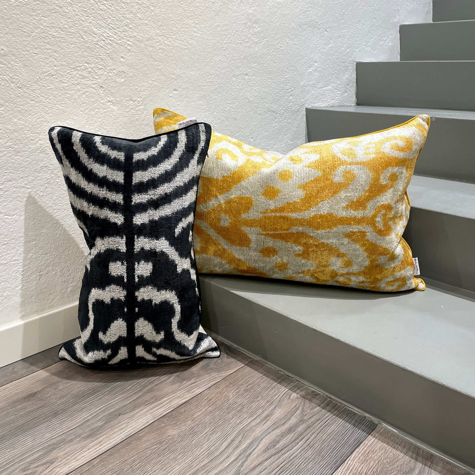 Luxury Velvet Ikat Zebra Print Cushion Cover - Soft Decorative Throw Pillow for Sofa, Bed & Home Decor | Zebra Pattern Pillow Case for Living Room, Bedroom