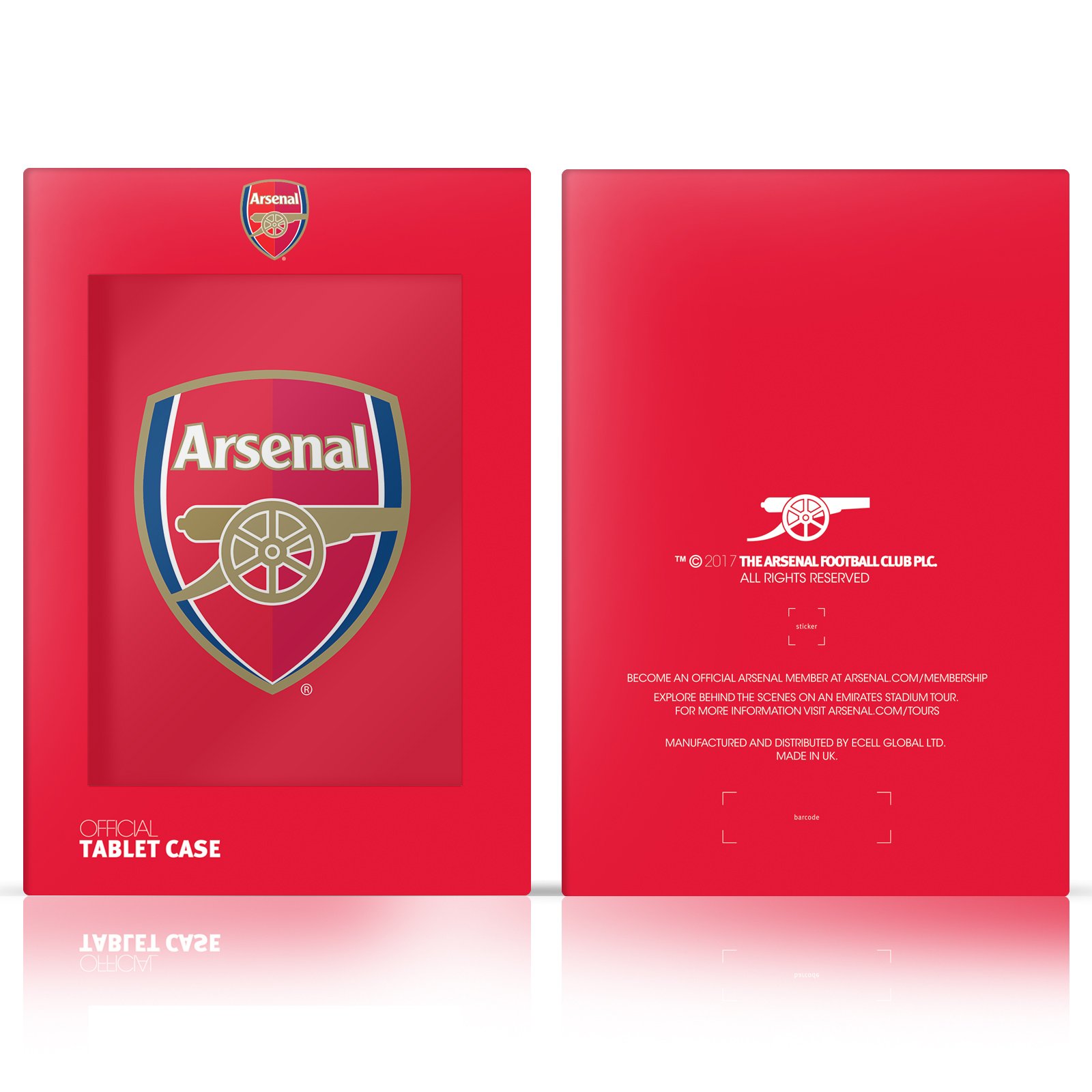 Officially Licensed Arsenal FC Geometric Blue Crest & Gunners Logo Leather Book Wallet Case for Kindle Paperwhite 1/2/3 - Perfect for Reading, Travel & Football Fan Gifts