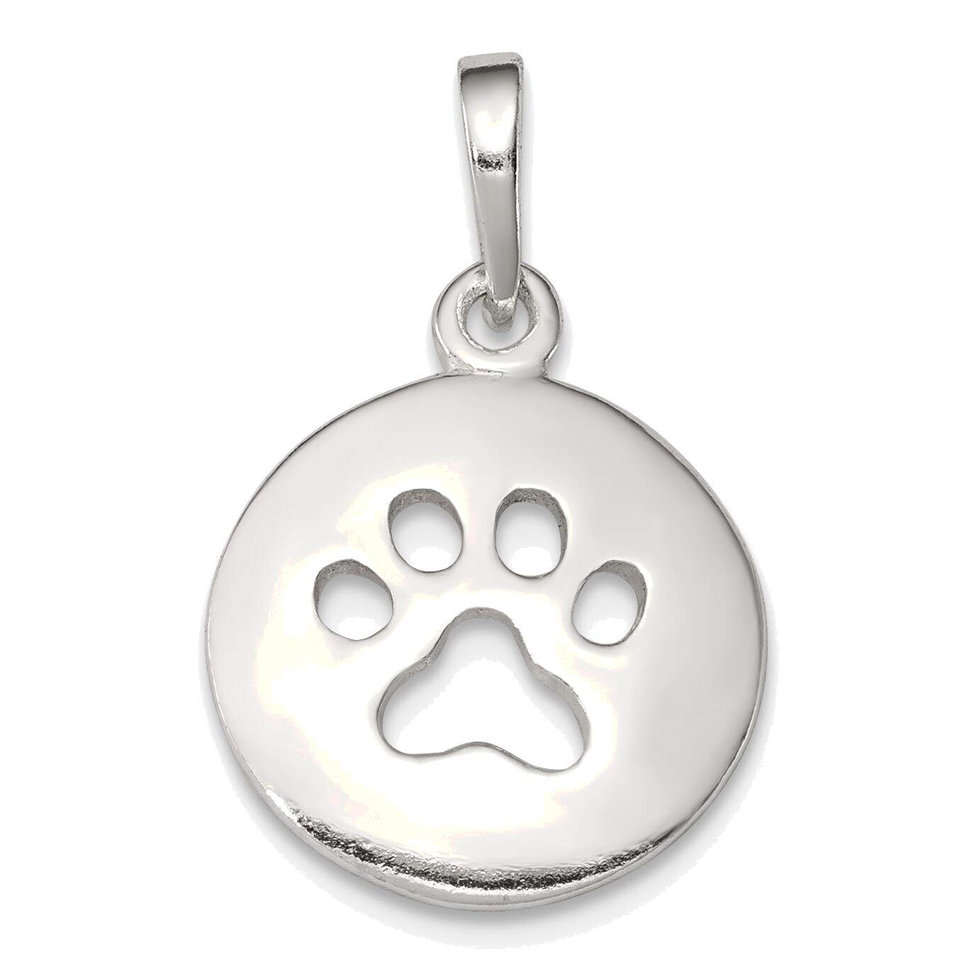 Sterling Silver Paw Print Pendant - Perfect for Pet Lovers & Jewelry Gifts