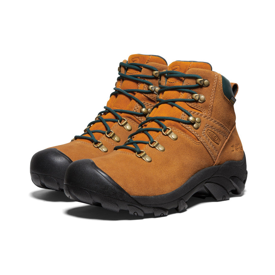 KEEN Men's Pyrenees Waterproof Hiking Boots - Lightweight & Durable for Outdoor Adventures | Maple/Marmalade Color | Perfect for Trail Hiking, Camping & Backpacking
