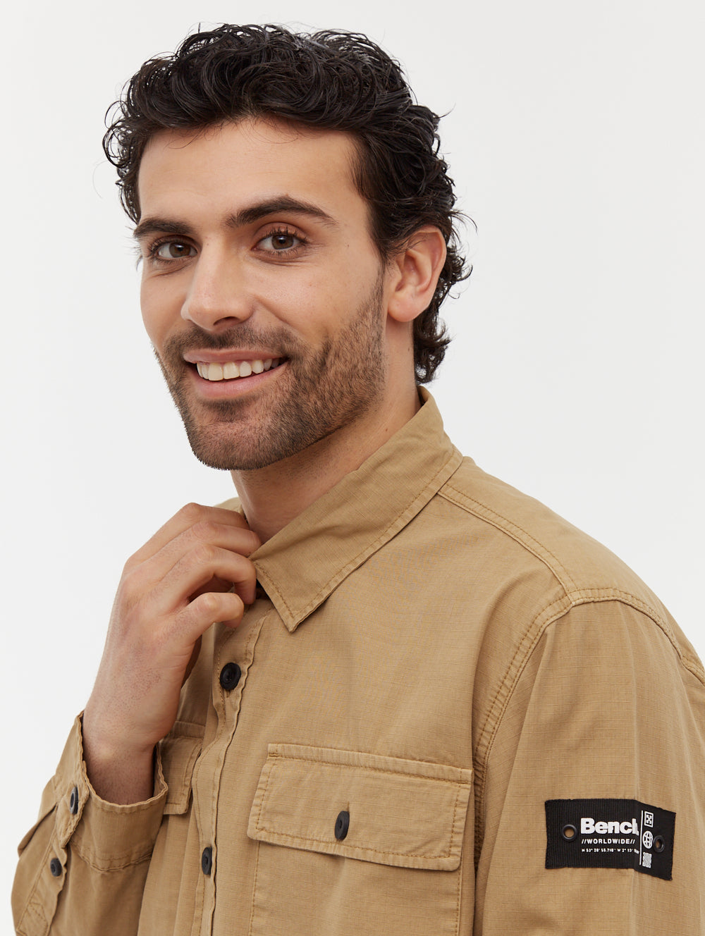 Posima Men's Chest Pocket Long Sleeve Shirt - Comfortable Casual Button Down for Work & Outdoor Activities