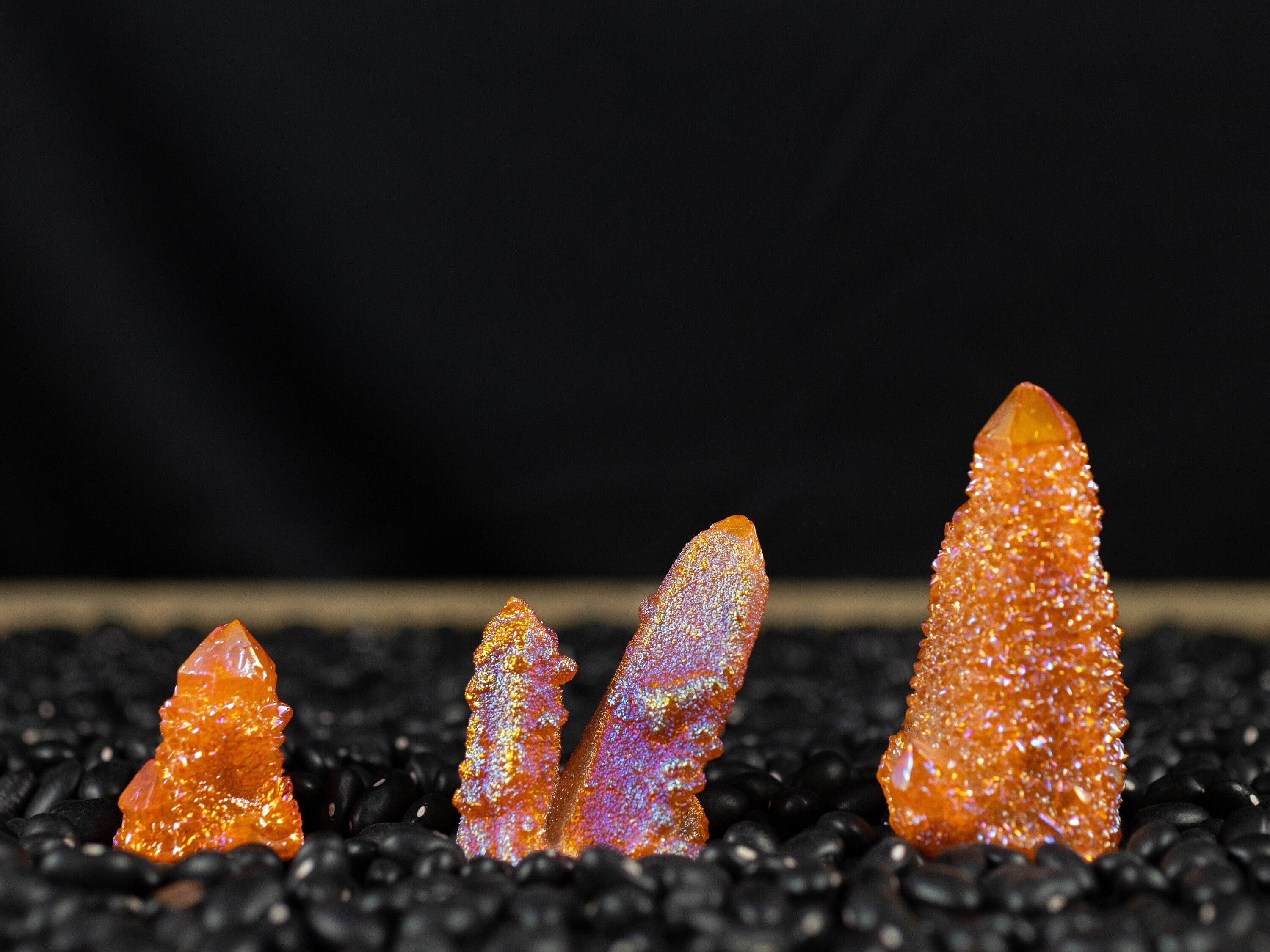 Orange Tangerine Aura Quartz Crystal Point - Natural Rainbow Quartz Healing Stone for Meditation, Reiki & Home Decor (E2135) | Spiritual Crystal Gift for Yoga Practitioners & Energy Workers