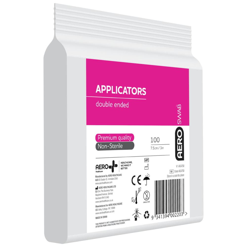 100 Pack Double-Ended Applicators 7.5cm (3 Inch) - Perfect for Makeup, Nail Art, Crafts & Medical Use