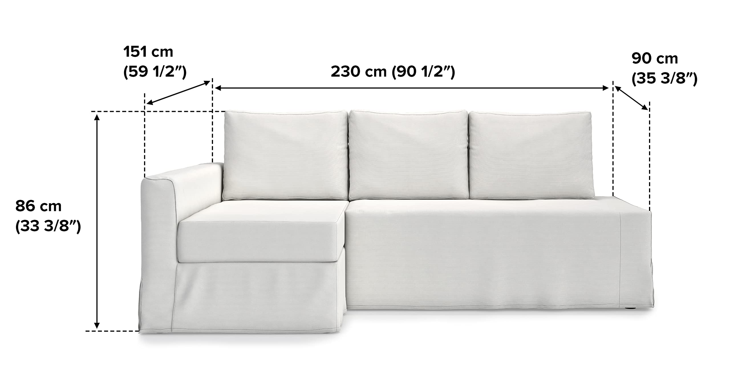 TLYESD Easy Fit Sofa Cover for IKEA Friheten Sleeper Sofa - Stretchable Slipcover with Left Chaise Design (Orange) - Perfect for Living Room, Home Theater & Guest Room Furniture Protection