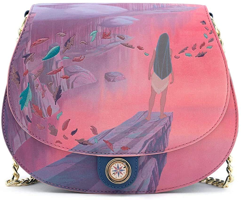 Loungefly Disney Pocahontas Colors of the Wind Crossbody Bag - Cute Disney Princess Shoulder Purse for Women - Perfect for Theme Parks, Cosplay & Disney Fan Collections