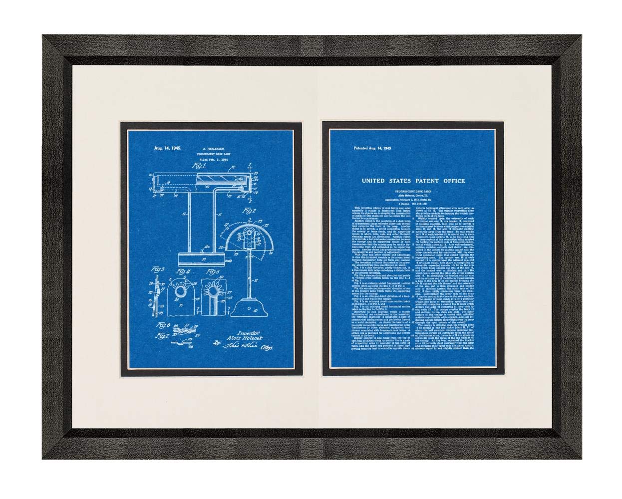 Fluorescent Desk Lamp Patent Art Blueprint Print - 16