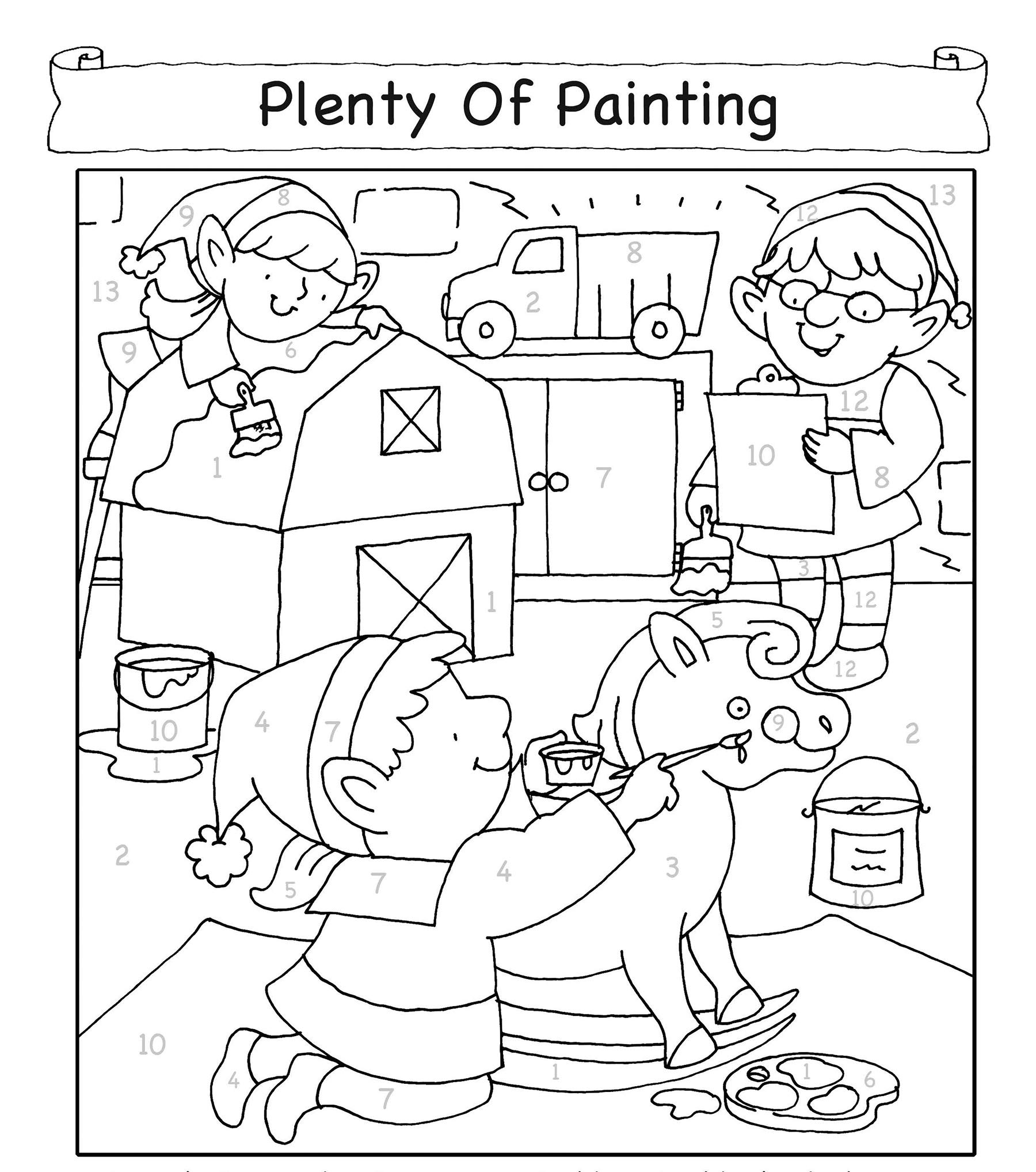 Christmas Color by Number Book - Dover Holiday Coloring Pages for Adults & Kids | Relaxing Festive Activity for Family & Classroom Fun