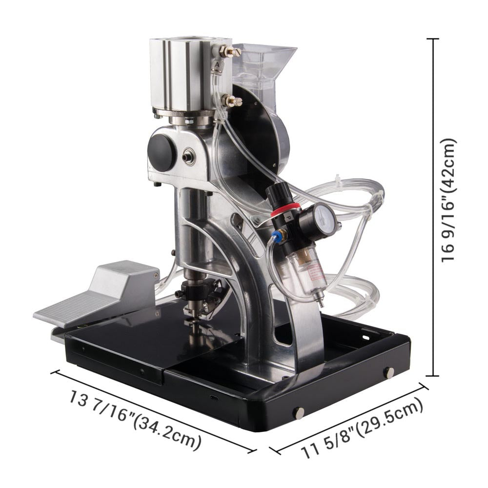 TheLAShop Heavy Duty Pneumatic Grommet Machine Kit - #2 Size, Includes 4000 Grommets for Fabric, Leather, Tarps & Canvas - Perfect for DIY, Upholstery, Marine & Industrial Use