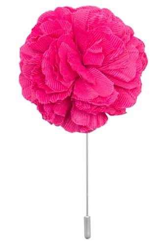 Premium Cotton Lapel Pin - Elegant Poona Pink for Suits, Jackets & Blazers | Formal & Business Attire Accessory