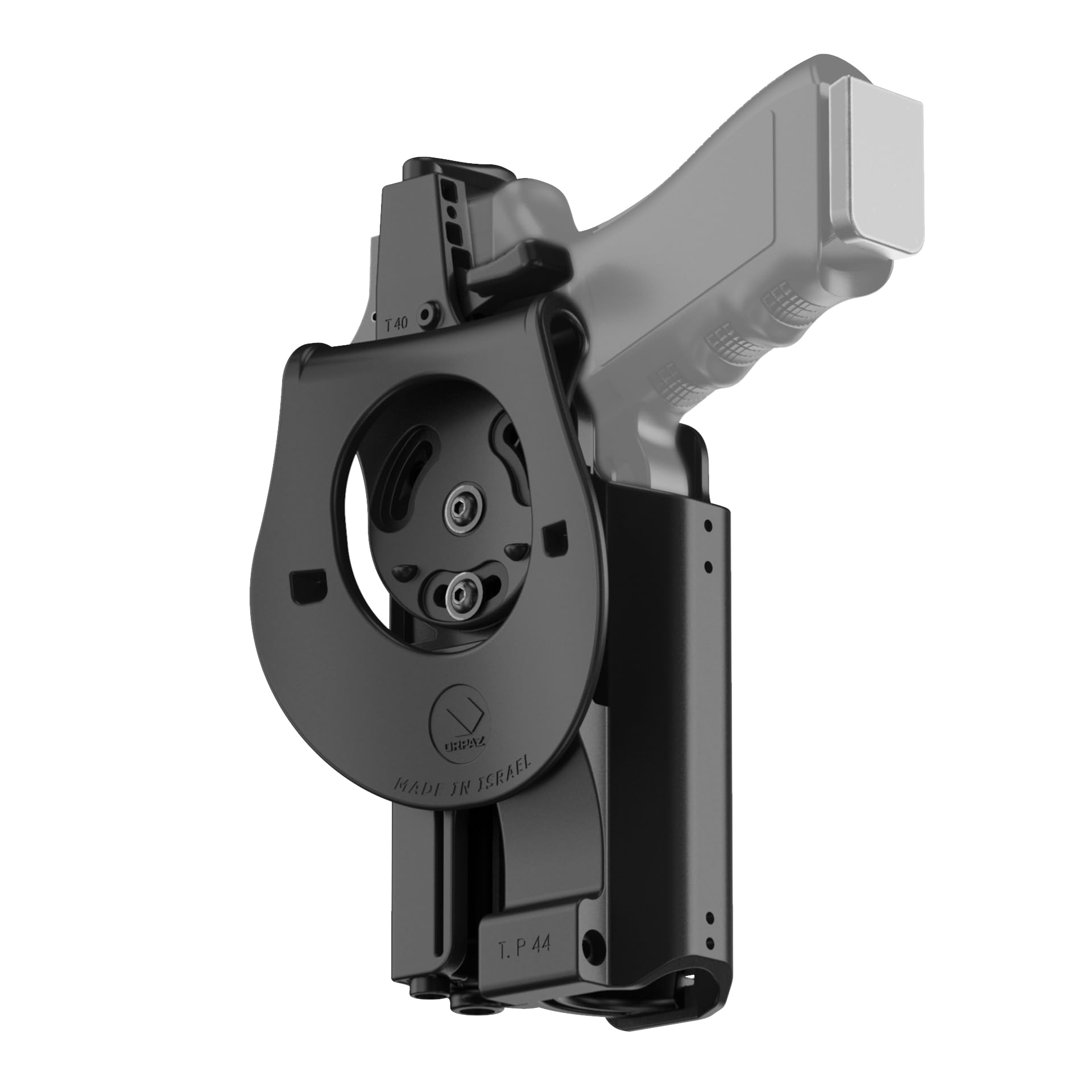Orpaz T40 Adjustable Modular Light Bearing Holster - Compatible with Most Pistols, Flashlights, Lasers & Optics | Perfect for Tactical Training, Range Shooting & Concealed Carry