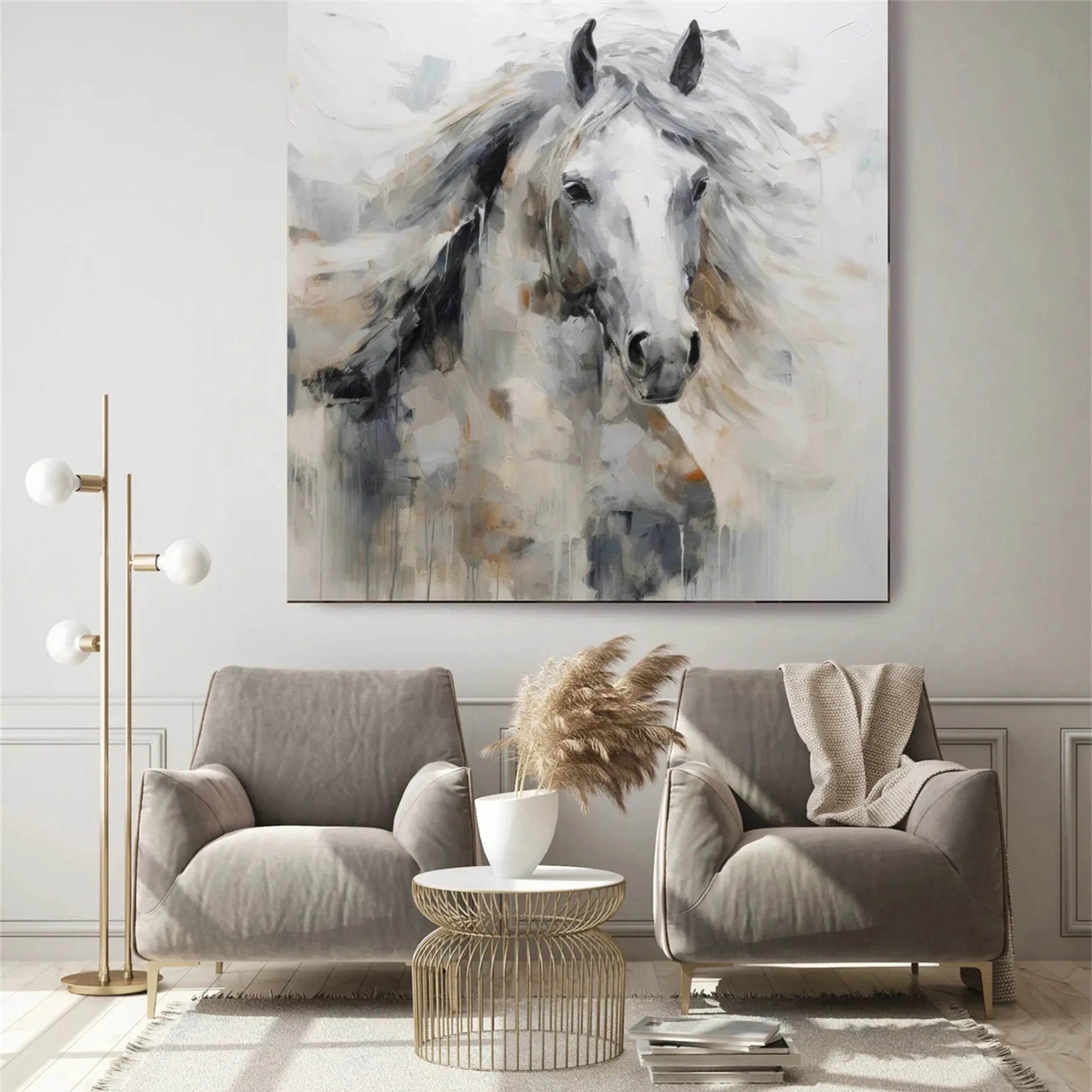 Animal Art Painting #AP004 - Handmade Wildlife Canvas Art for Home & Office Decor | Perfect for Living Room, Bedroom, and Gift Giving
