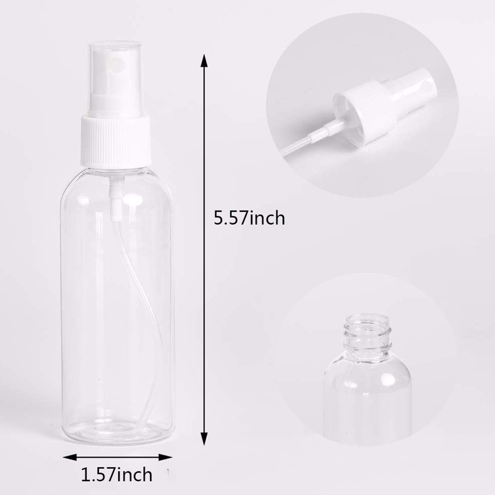 500 Pcs 100ml Clear Plastic Spray Bottles - Refillable Empty Travel Atomizer Bottles for Hair, Skin Care, Cleaning & DIY Solutions | Bulk Wholesale Small Spray Containers