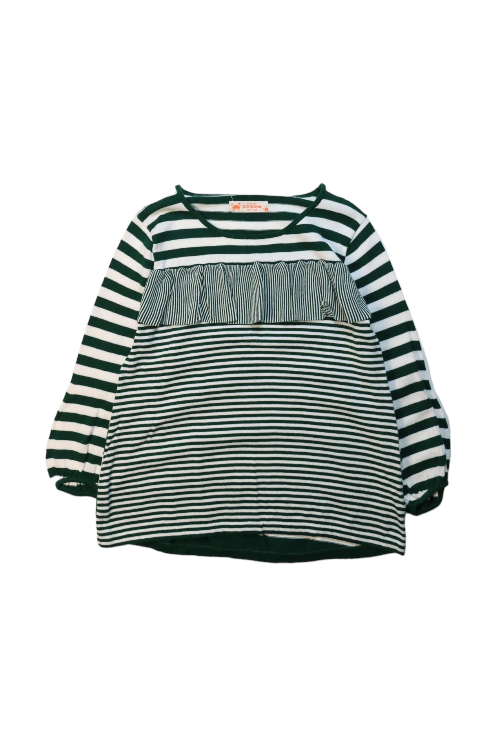 Ponpoko Long Sleeve Top for Women - Comfortable Stretchy Blouse for Casual Wear, Office & Layering