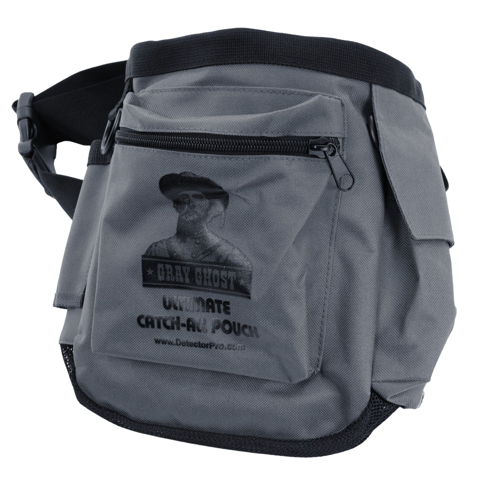 Detector Pro Gray Ghost Ultimate Catch All Pouch - Premium Metal Detecting Accessory for Coins, Jewelry & Relics - Perfect for Treasure Hunting & Outdoor Adventures