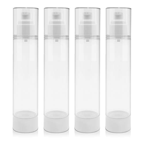 4-Pack 120ml Airless Pump Bottles for Travel Lotion & Cream Storage