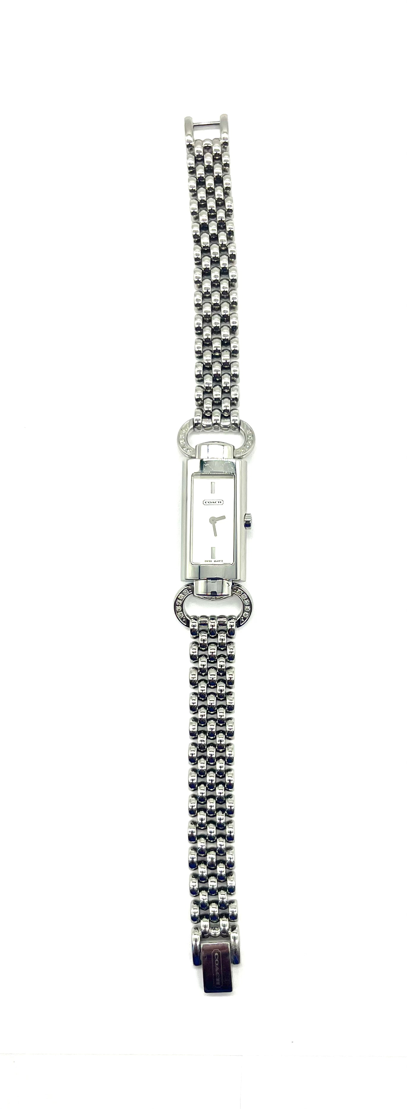 Elegant Ladies Stainless Steel Coach Watch - Waterproof Fashion Chronograph for Women | Perfect for Office, Party & Everyday Wear