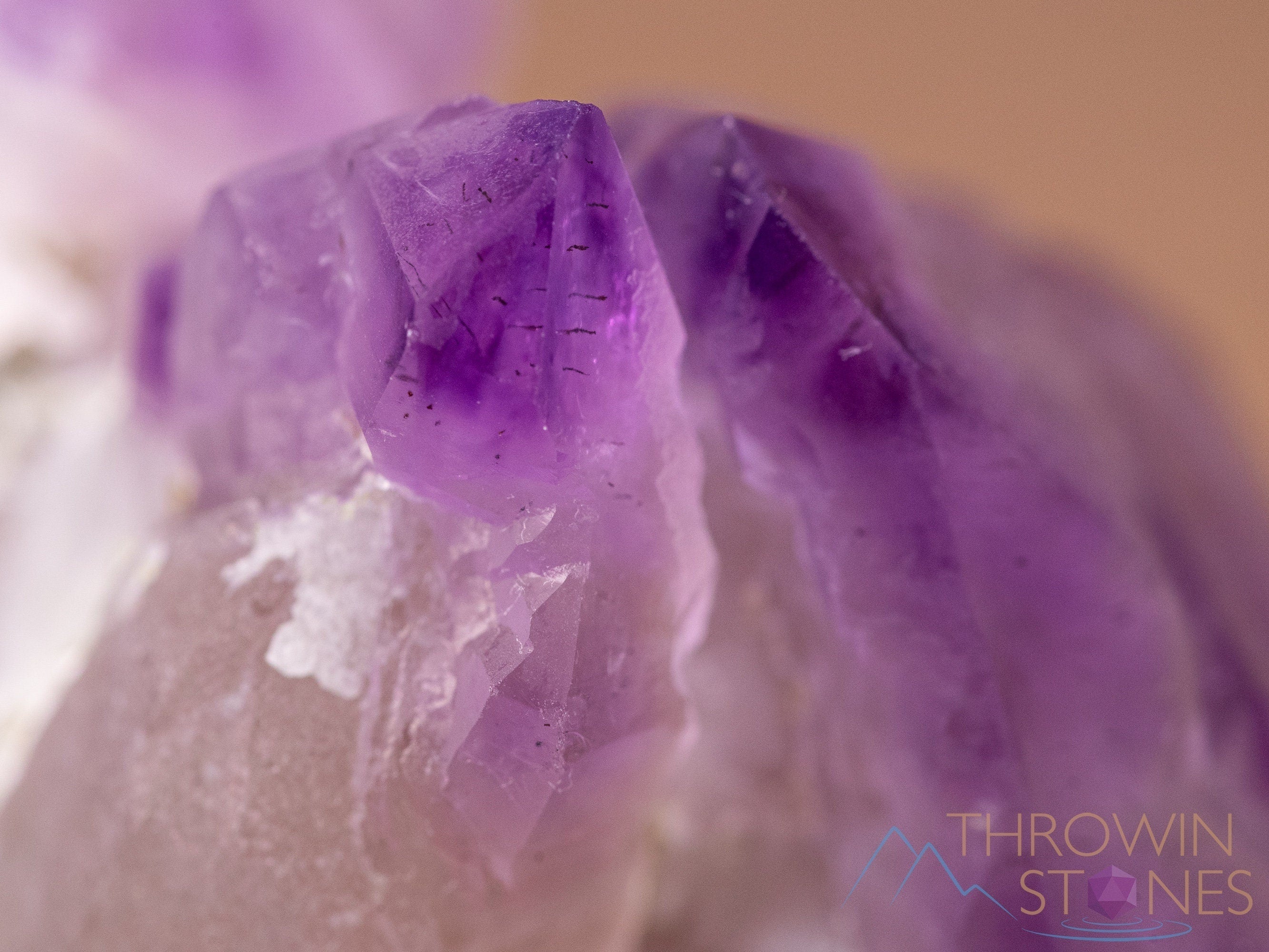 Natural Raw Amethyst Crystal - February Birthstone, Healing Stone, Unique Spiritual Gift for Women & Men, Boho Home Decor for Living Room, Bedroom, Office - 40455