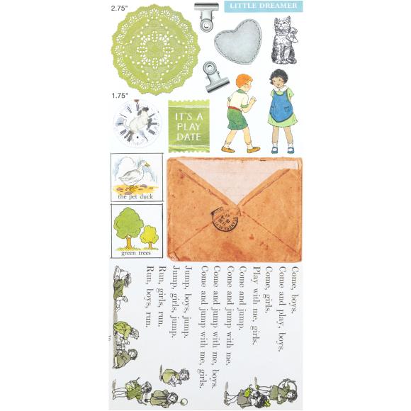 49 and Market Laser Cut Elements - Scrapbooking Embellishments for Toddler Time Album, Perfect for Baby Memory Books and DIY Craft Projects