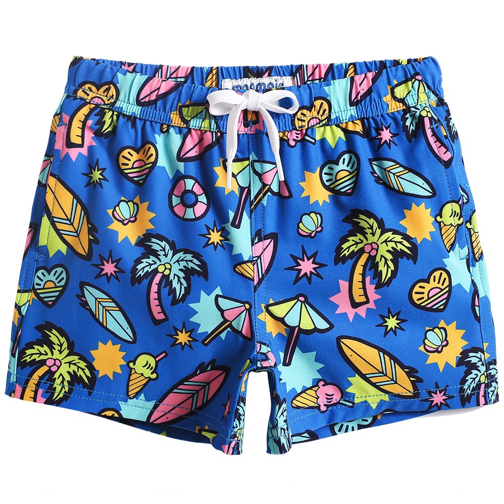 **MaaMgic Boys' Swim Shorts - Animal Print Beach Trunks, Lightweight Quick-Dry Toddler Swimwear with Adjustable Waist | Perfect for Pool, Beach & Summer Water Activities**