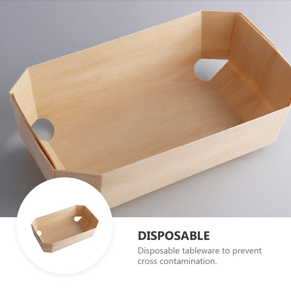 10Pcs Wooden Bread Pans Set - Reusable Bread Storage Containers, Snack & Dessert Trays, Kitchen Tools for Baking, Serving, and Lunch Plates | Perfect for Home, Bakery, and Party Appetizers