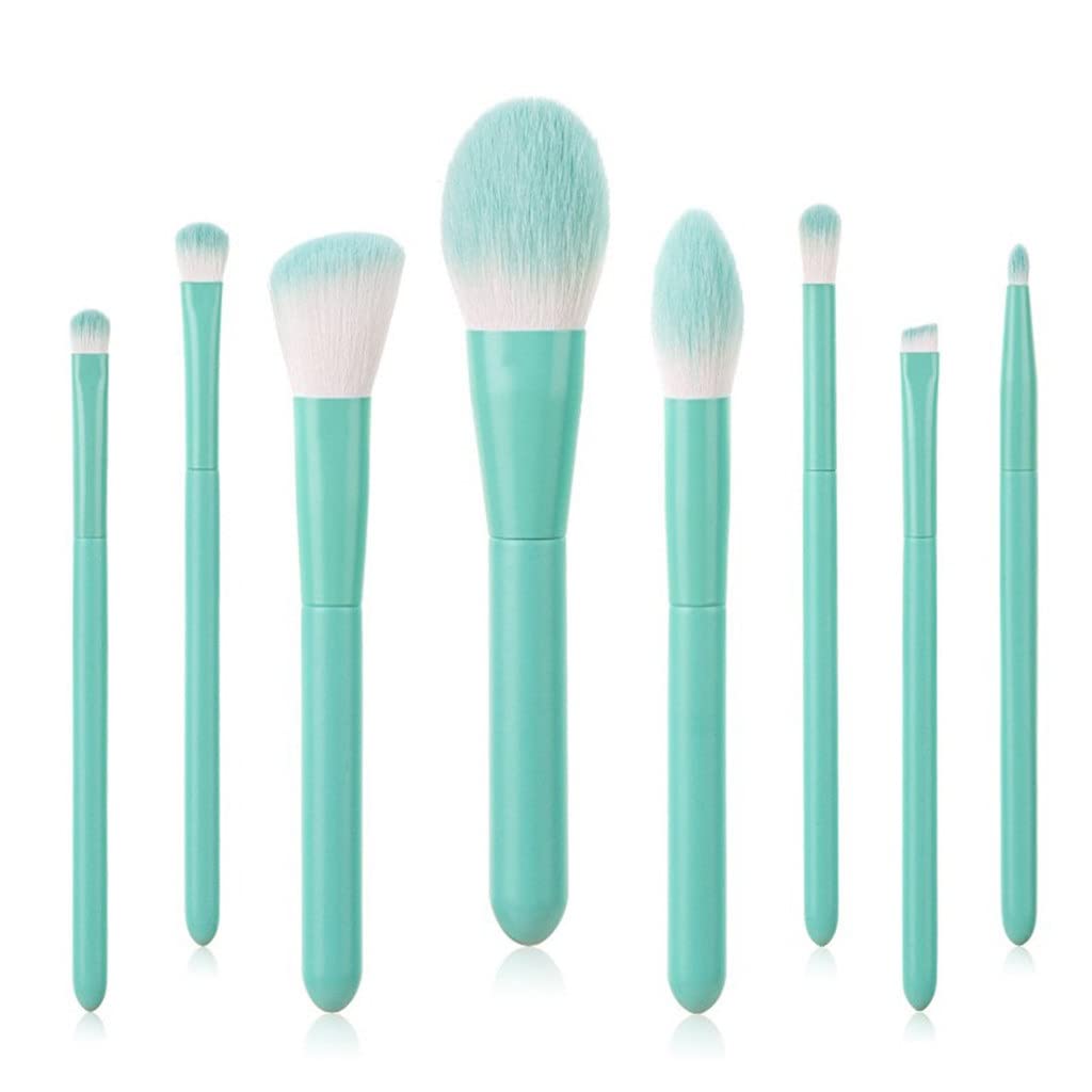 8 Pcs Professional Makeup Brush Set - Eye Face Foundation Powder Blush Eyeshadow Kabuki Blending Brushes for Flawless Makeup Application | Perfect for Daily Use, Travel & Professional Makeup Artists