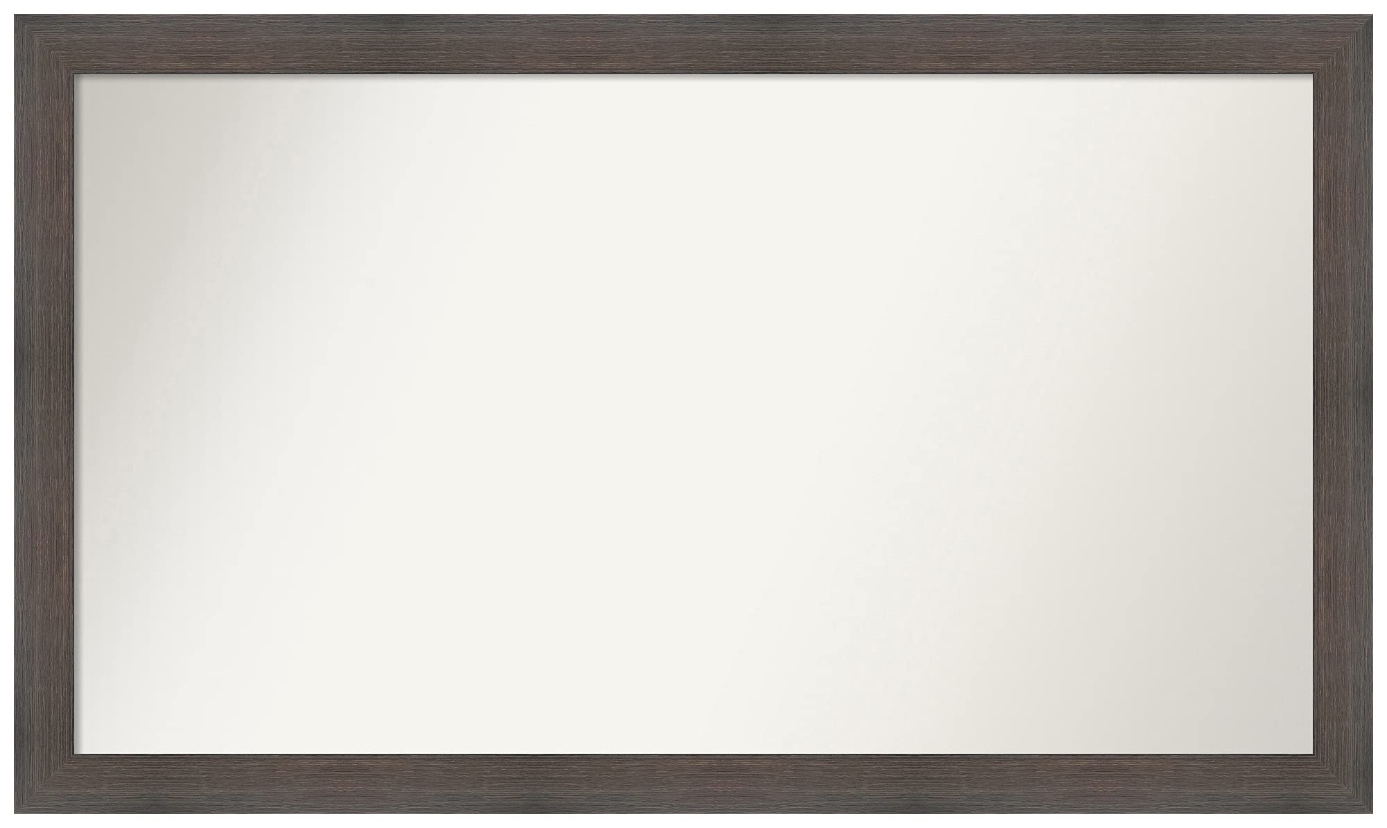 Amanti Art 23x39 Inch Non-Beveled Custom Wall Mirror - Solid Hardwood Chocolate Brown Narrow Frame - Bathroom, Living Room, Bedroom Decor - Available in Various Custom Sizes
