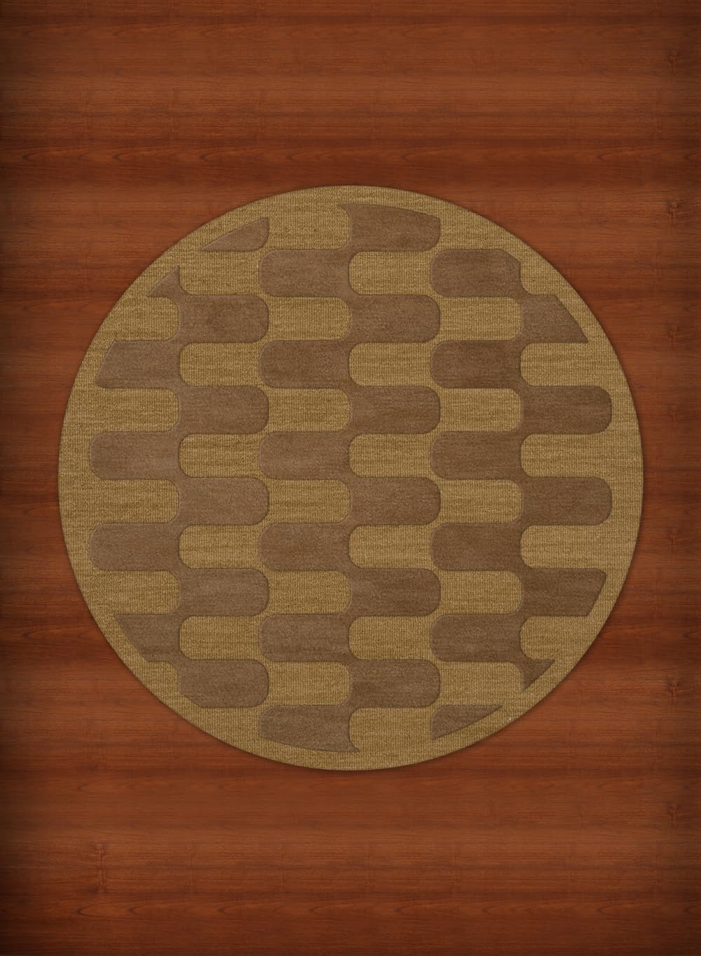 Dalyn Rugs Dover DV9 4' Round Area Rug in Gold Dust - Perfect for Living Room, Bedroom, or Office Decor