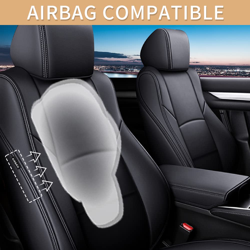 Premium Custom Fit Seat Covers for Jeep Grand Cherokee 2011-2021 - Full Set Black Car Seat Protectors - Durable & Comfortable for Off-Road, Daily Commute & Family Trips